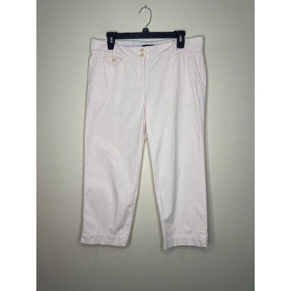 Talbots Signature Petite 10P Women's Light Pink Capri Pants Coquette Barbiecore - Picture 1 of 8